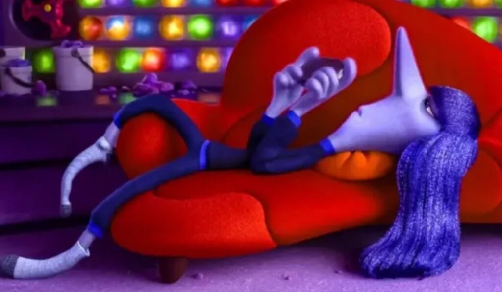Inside Out 2 Glued to Phone